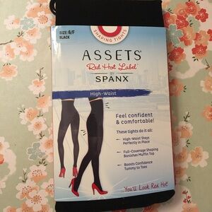 Spanx Assets red hot label shaping tights size 6 F in black high waist new